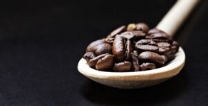 coffee in wood spoon