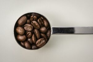 coffee beans in spoon