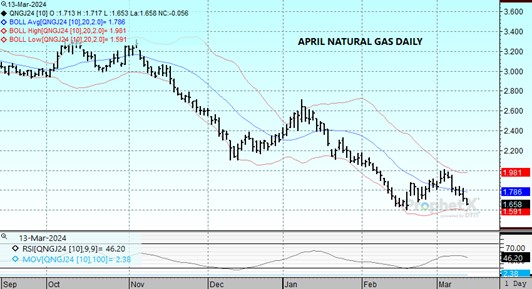 DTN Natural Gas chart on 3.13.24