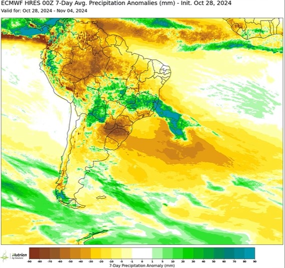 South America 7 Day map 10.28.24