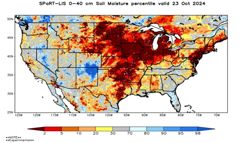 US Soil Moisture Map