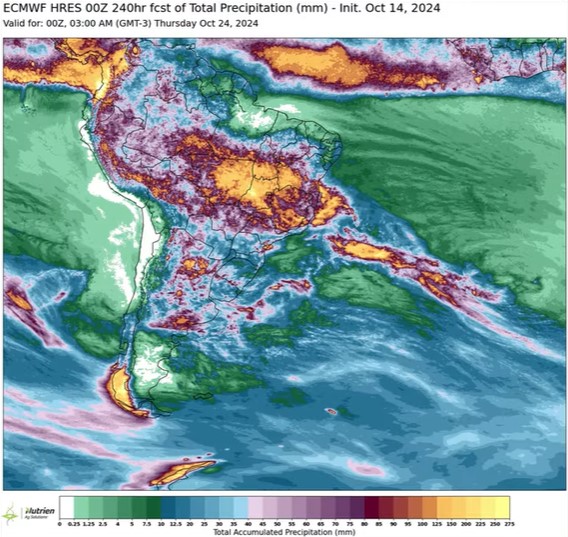 Brazil Precip Map