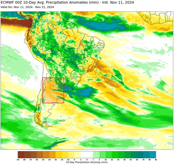South America precip map 11.11.24