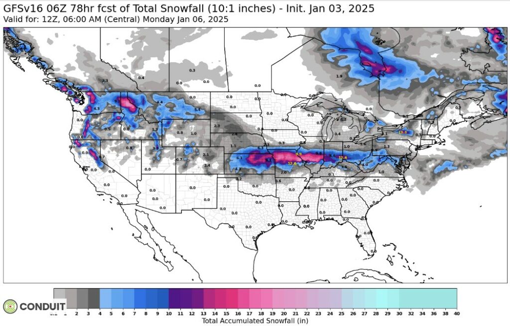 US Snowfall