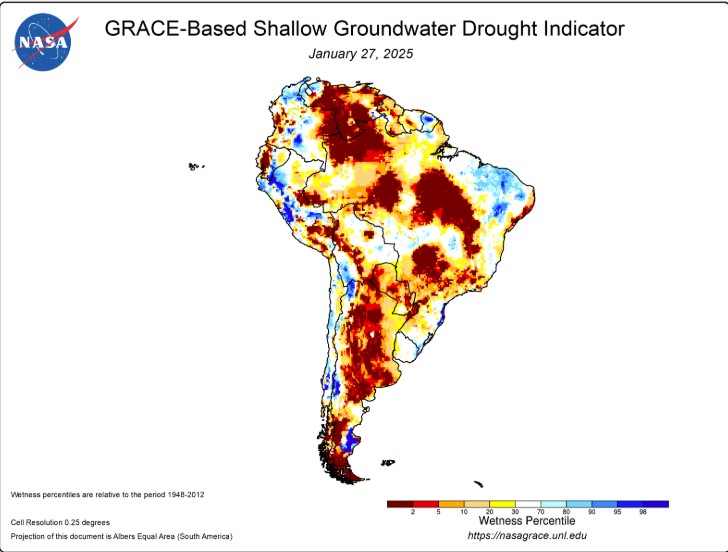 GRACE Based Groundwater Drought Indicator map