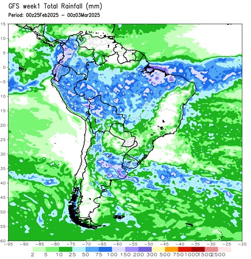 South America Precip Map