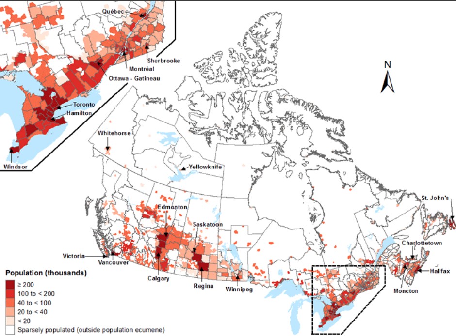 Canadian Population Map