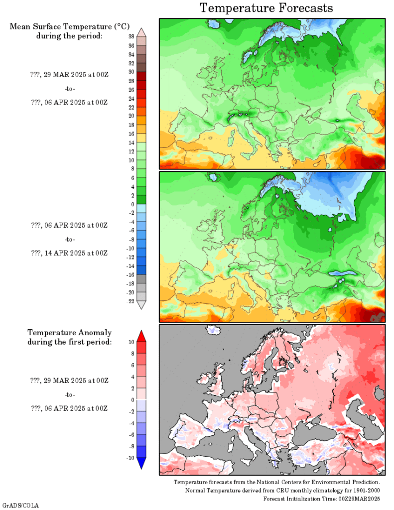 WxMaps Europe Temp Outlook