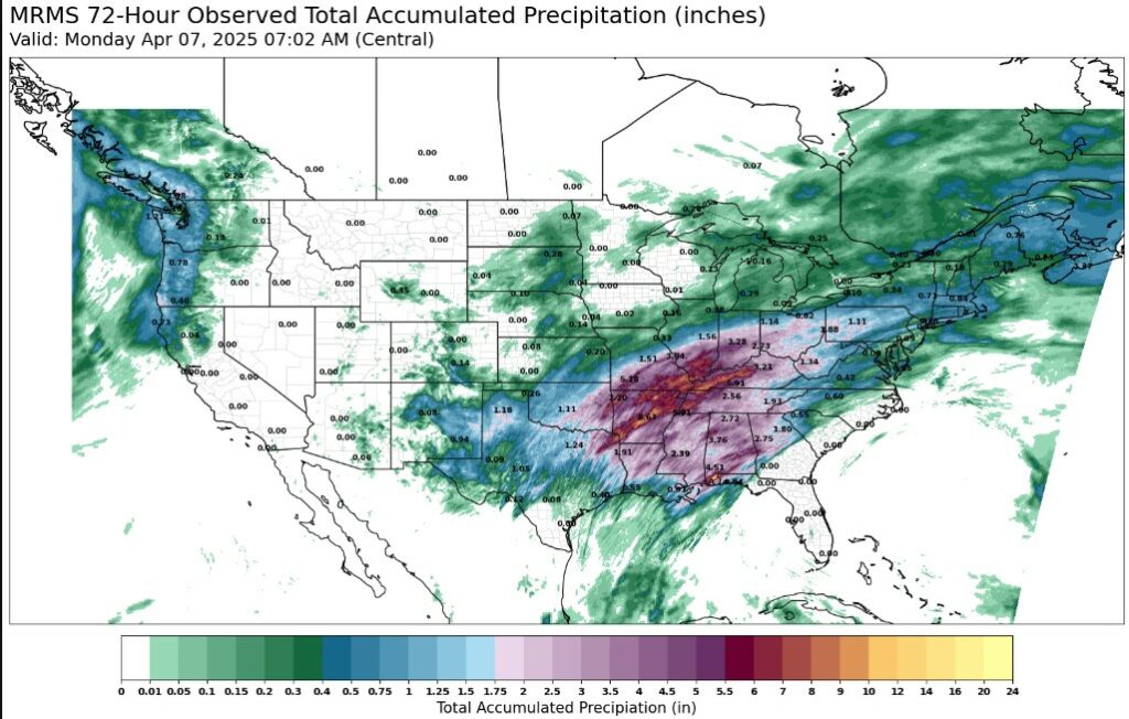 Rainfall chart